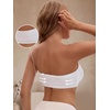 image:imageAllegra K Womens Bra Strapless Front Buckle Wireless MeshWhite