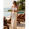 image:imageAllegra K Womens Bra Strapless Front Buckle Wireless MeshWhite