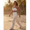 image:imageAllegra K Womens Bra Strapless Front Buckle Wireless MeshWhite