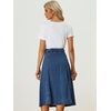 image:imageAllegra K Womens Denim Skirt A Line Button Down Midi Jean SkirtsBlue