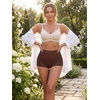 image:imageAllegra K Womens Mesh Strip Tummy Control Butt Lift UnderwearCoffee