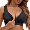 image:imageAllegra K Women Nursing Bra Crossover Maternity Pullover Sleep BraletteBlack