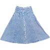 image:imageAllegra K Womens Denim Skirt A Line Button Down Midi Jean SkirtsLight Gray Blue