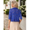 image:imageAllegra K Lace Shrug for Women Bolero Cardigan Half Sleeve Cover Up TopRoyal Blue