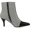 image:imageAllegra K Women Houndstooth Pointed Toe Stiletto Heels Ankle BootiesBlack Houndstooth