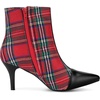 image:imageAllegra K Women Houndstooth Pointed Toe Stiletto Heels Ankle BootiesRed Green