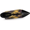 image:imageAllegra K Women Houndstooth Pointed Toe Stiletto Heels Ankle BootiesYellow Black