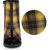 image:imageAllegra K Women Houndstooth Pointed Toe Stiletto Heels Ankle BootiesYellow Black