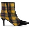 image:imageAllegra K Women Houndstooth Pointed Toe Stiletto Heels Ankle BootiesYellow Black