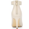image:imageAllegra K Women Pointy Toe Stiletto Heel Back Zip BootiesBeige