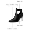 image:imageAllegra K Women Pointy Toe Stiletto Heel Back Zip BootiesBlack