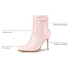 image:imageAllegra K Women Slouched Stiletto Heels Pointed Toe Ankle BootBling Pink