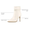 image:imageAllegra K Women Slouched Stiletto Heels Pointed Toe Ankle BootCream