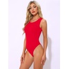 image:imageAllegra K Women Sparkly Crew Neck Sleeveless Slimming Bodysuit Tank TopRed