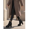 image:imageAllegra K Womens Chunky Heels Platform Chelsea BootsBlack