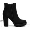 image:imageAllegra K Womens Chunky Heels Platform Chelsea BootsBlack
