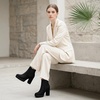 image:imageAllegra K Womens Chunky Heels Platform Chelsea BootsBlack