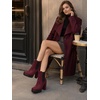 image:imageAllegra K Womens Chunky Heels Platform Chelsea BootsBurgundy