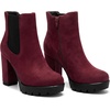 image:imageAllegra K Womens Chunky Heels Platform Chelsea BootsBurgundy