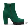 image:imageAllegra K Womens Chunky Heels Platform Chelsea BootsGreen
