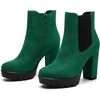 image:imageAllegra K Womens Chunky Heels Platform Chelsea BootsGreen