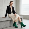image:imageAllegra K Womens Chunky Heels Platform Chelsea BootsGreen
