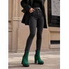 image:imageAllegra K Womens Chunky Heels Platform Chelsea BootsGreen