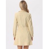 image:imageAllegra K Womens Denim Dresses Collar V Neck Long Sleeve Jean DressBeige