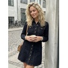 image:imageAllegra K Womens Denim Dresses Collar V Neck Long Sleeve Jean DressBlack