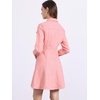 image:imageAllegra K Womens Denim Dresses Collar V Neck Long Sleeve Jean DressDark Pink