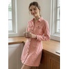 image:imageAllegra K Womens Denim Dresses Collar V Neck Long Sleeve Jean DressDark Pink