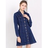 image:imageAllegra K Womens Denim Dresses Collar V Neck Long Sleeve Jean DressDeep Blue