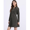 image:imageAllegra K Womens Denim Dresses Collar V Neck Long Sleeve Jean DressGrey