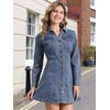 image:imageAllegra K Womens Denim Dresses Collar V Neck Long Sleeve Jean DressRetro Blue