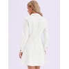 image:imageAllegra K Womens Denim Dresses Collar V Neck Long Sleeve Jean DressWhite