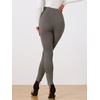 image:imageAllegra K Womens Faux Suede Leggings High Waist Casual Faux Leather PantsDark Gray