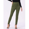 image:imageAllegra K Womens Faux Suede Leggings High Waist Casual Faux Leather PantsLight Army Green