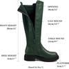 image:imageAllegra K Womens Flats Knee High Platform BootsDark Green