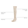 image:imageAllegra K Womens Glitter Stiletto Heel Over the Knee Thigh High BootGold