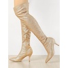 image:imageAllegra K Womens Glitter Stiletto Heel Over the Knee Thigh High BootGold