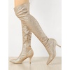 image:imageAllegra K Womens Glitter Stiletto Heel Over the Knee Thigh High BootGold