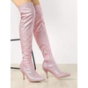 image:imageAllegra K Womens Glitter Stiletto Heel Over the Knee Thigh High BootPink