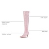 image:imageAllegra K Womens Glitter Stiletto Heel Over the Knee Thigh High BootPink