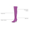 image:imageAllegra K Womens Glitter Stiletto Heel Over the Knee Thigh High BootPurple