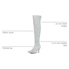 image:imageAllegra K Womens Glitter Stiletto Heel Over the Knee Thigh High BootSilver