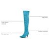image:imageAllegra K Womens Glitter Stiletto Heel Over the Knee Thigh High BootSky Blue