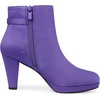 image:imageAllegra K Womens Low Platform Side Zip Buckle Chunky Heel Ankle BootiesPurple