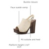 image:imageAllegra K Womens Open Toe Slingback Platform Chunky Heel SandalsBeige