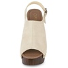 image:imageAllegra K Womens Open Toe Slingback Platform Chunky Heel SandalsBeige