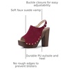 image:imageAllegra K Womens Open Toe Slingback Platform Chunky Heel SandalsBurgundy